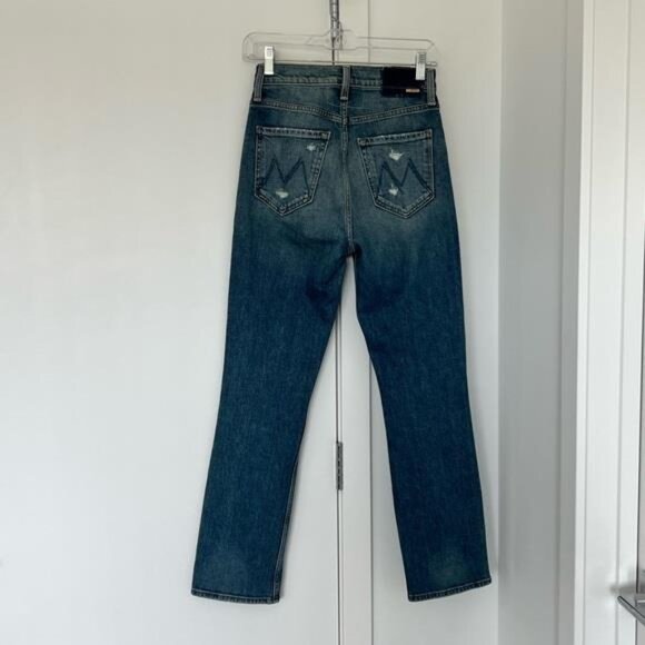 MOTHER SUPERIOR High Waisted Rider Ankle Jeans Far Beyond the Sky 24 Blue - Picture 6 of 12
